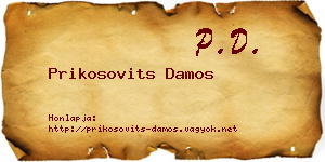 Prikosovits Damos névjegykártya